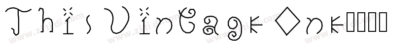 This Vintage One字体转换